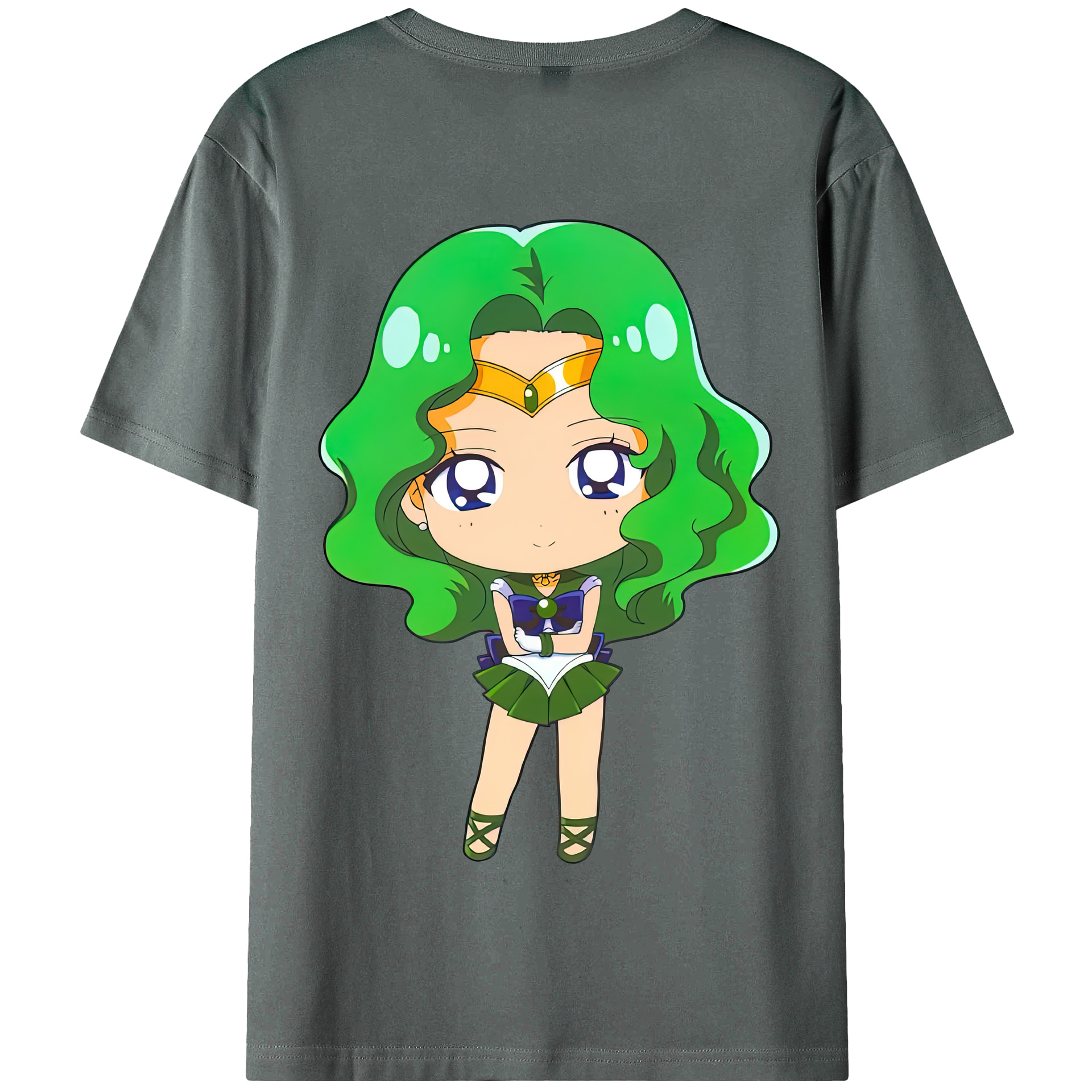 （画像用） 美少女戦士セーラームーン 海王 みちる（かいおう みちる） Sailor Moon Kaiou Michiru 綿100％半袖Tシャツ（背面プリント）